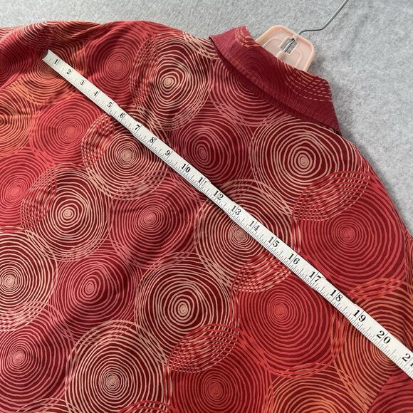 Haupt Germany Camp Shirt circles Abstract red XL 17.5 Men short sleeve - Picture 10 of 13